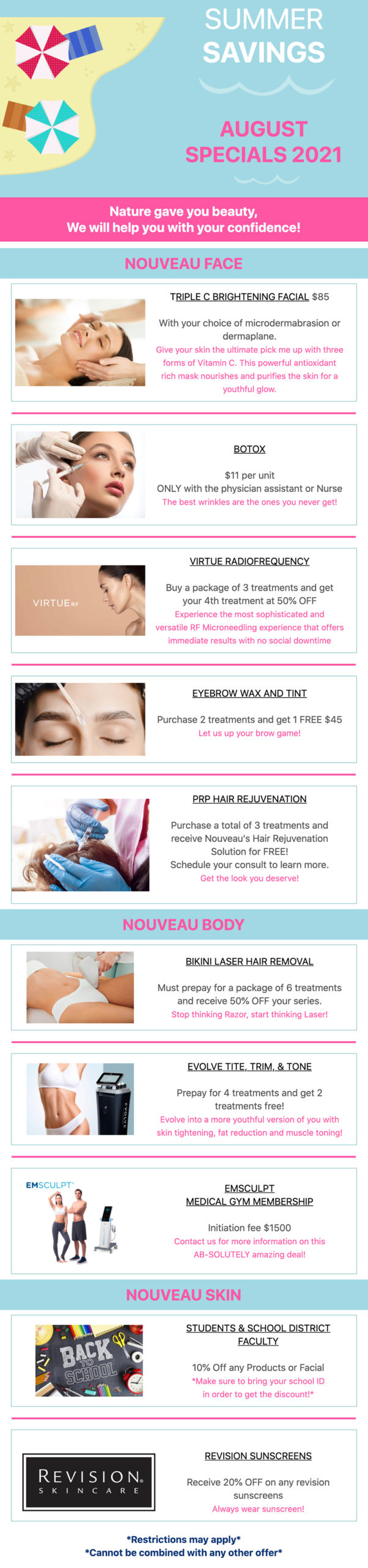 August Specials