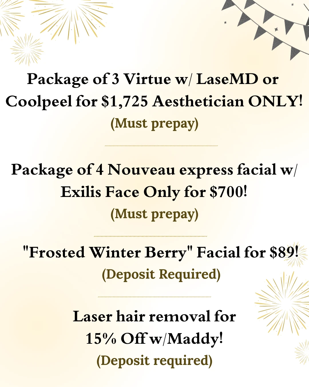 Welcome January Specials